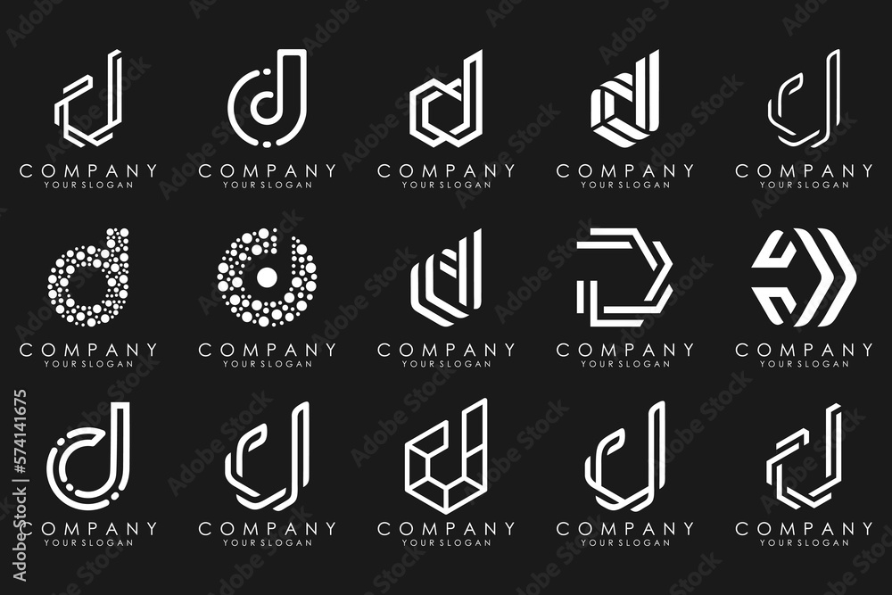 abstract letter D logo icon set. design for business of luxury, elegant, simple. abstract letter D logo icon set. design for business of luxury, elegant, simple.