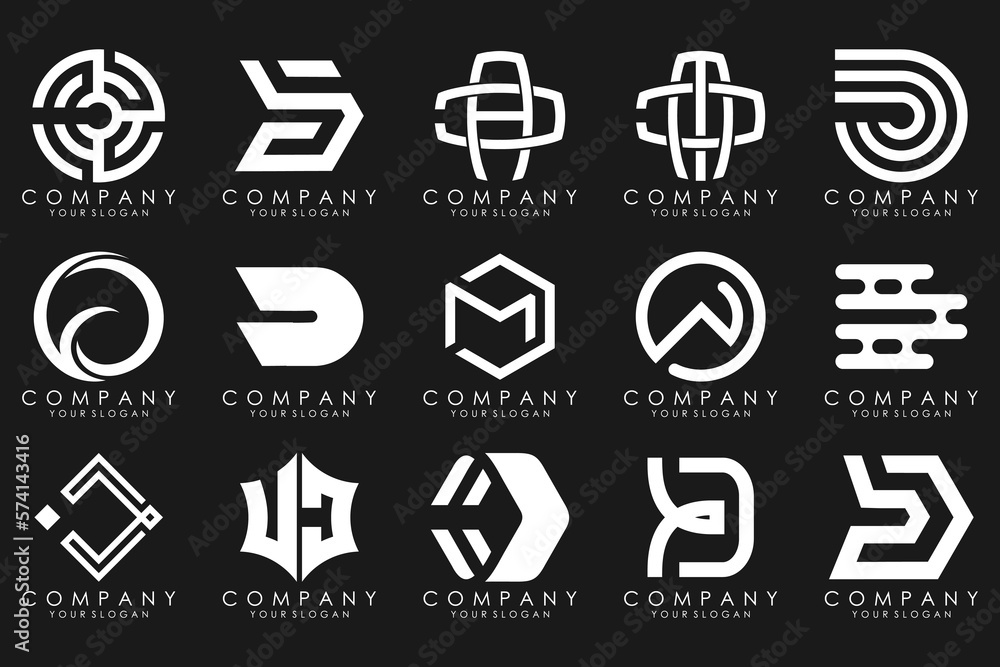 abstract letter D logo icon set. design for business of luxury, elegant, simple. abstract letter D logo icon set. design for business of luxury, elegant, simple.