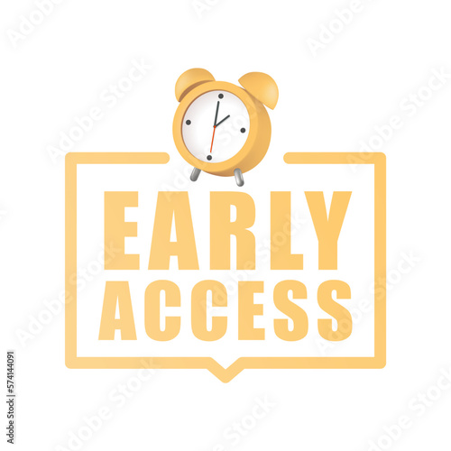 3D Early access. Vector icon isolated template