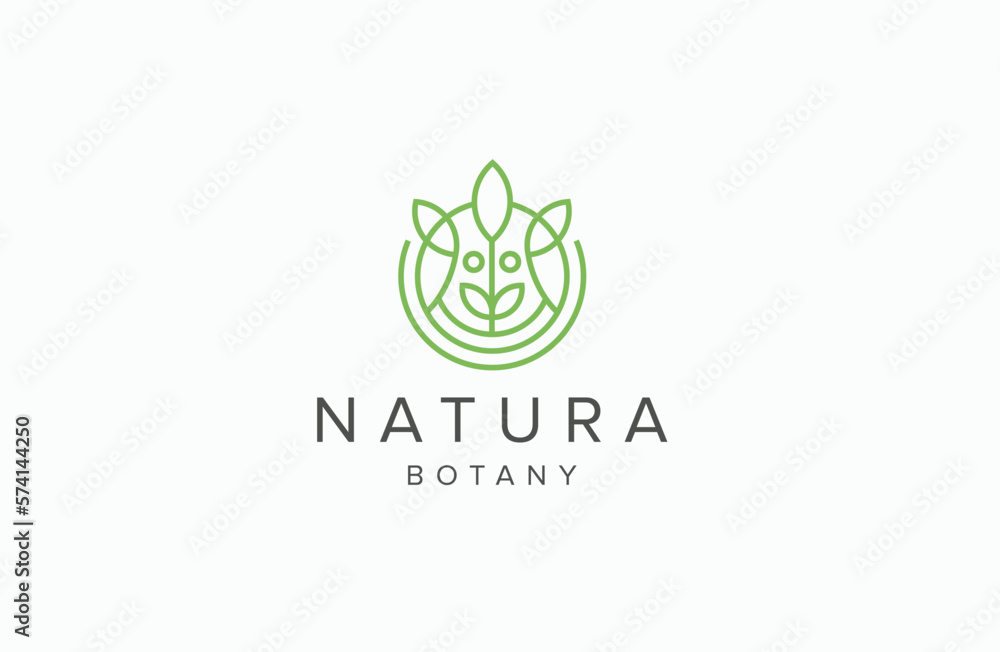 Nature leaf tree growth logo icon design template. garden, park, beauty, spa flat vector Nature leaf tree growth logo icon design template. garden, park, beauty, spa flat vector
