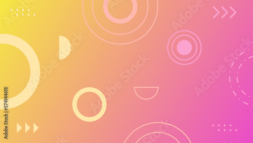 Abstract Red Yellow Gradient Geometric Shape Background