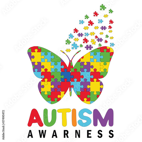 Autism Awarness T-shirt Design Vector Illustration