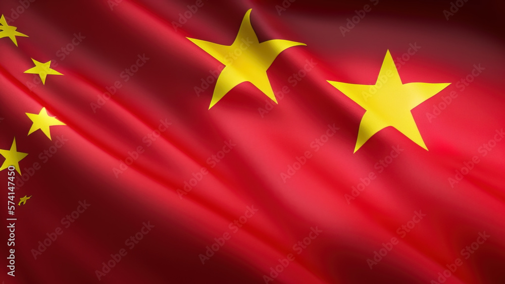 China Flag, Elegant and Classic Design of Tradition, Generative AI China Flag, Elegant and Classic Design of Tradition, Generative AI