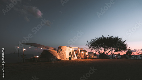 Vászonkép camping tent  Doi chang chiangrai Thailand