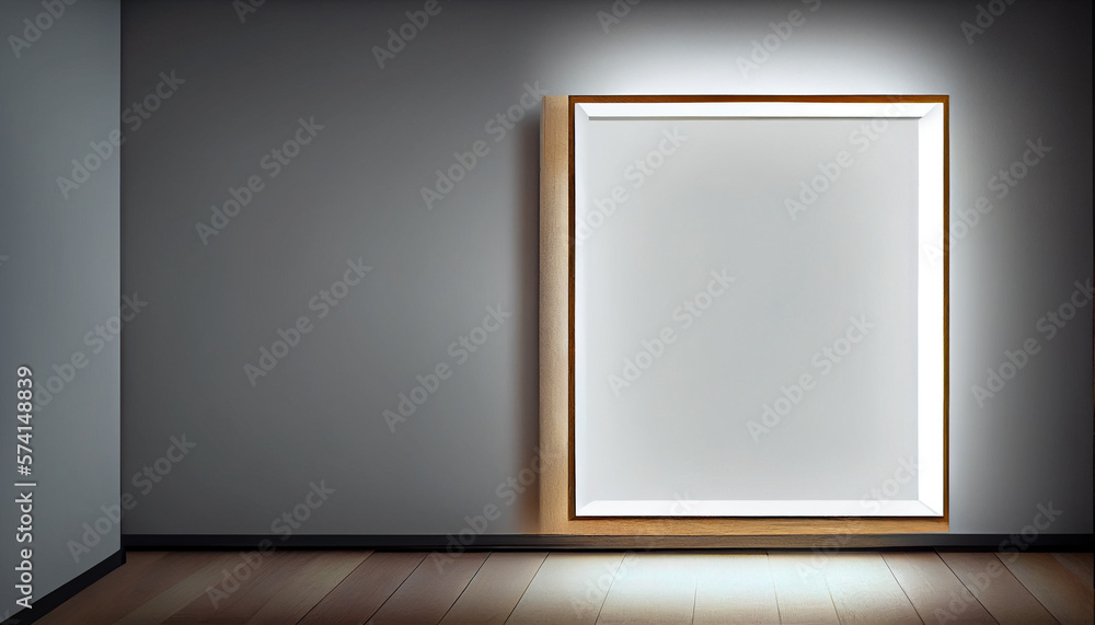 Wooden Wall Hanging Frame for Product Display - Generative AI Illustrations Wooden Wall Hanging Frame for Product Display - Generative AI Illustrations