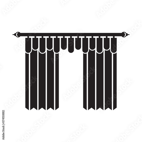 Curtains simple icon,illustration design template.
