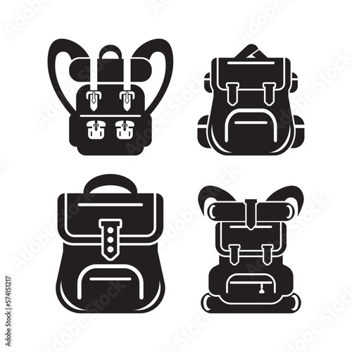 Simple backpack icon,illustration design template.