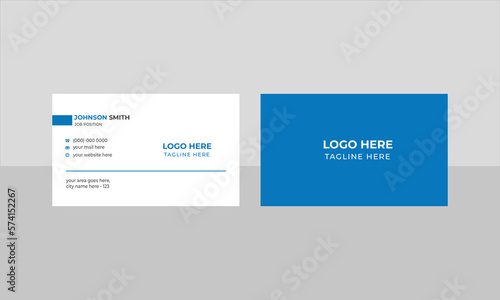Simple minimalist business card design .