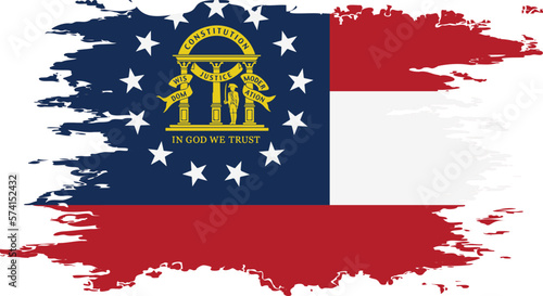 Georgia flag grunge brush color image vector