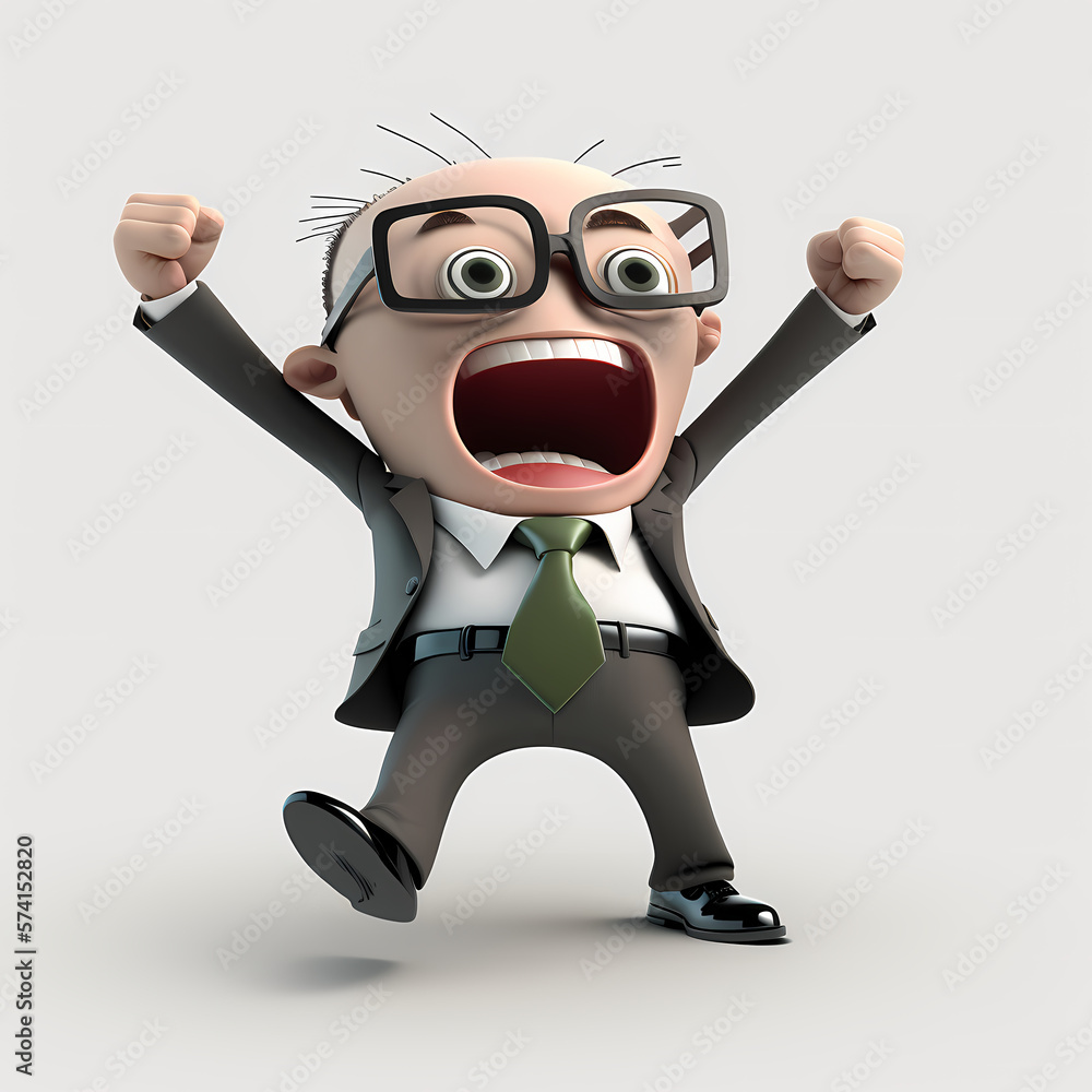 Fototapeta premium cartoon character of a businessman