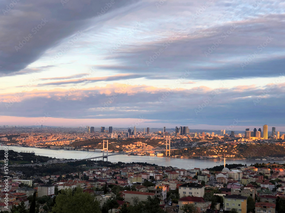 general view from istanbul bosphorus
