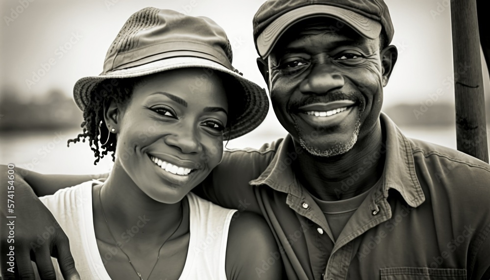 Empowering Confidence and Relationship in the Workplace: Celebrating National Couple's Day with Diversity Inclusivity in the Industry with African American Fisherman Couple (generative AI Empowering Confidence and Relationship in the Workplace: Celebrating National Couple's Day with Diversity Inclusivity in the Industry with African American Fisherman Couple (generative AI