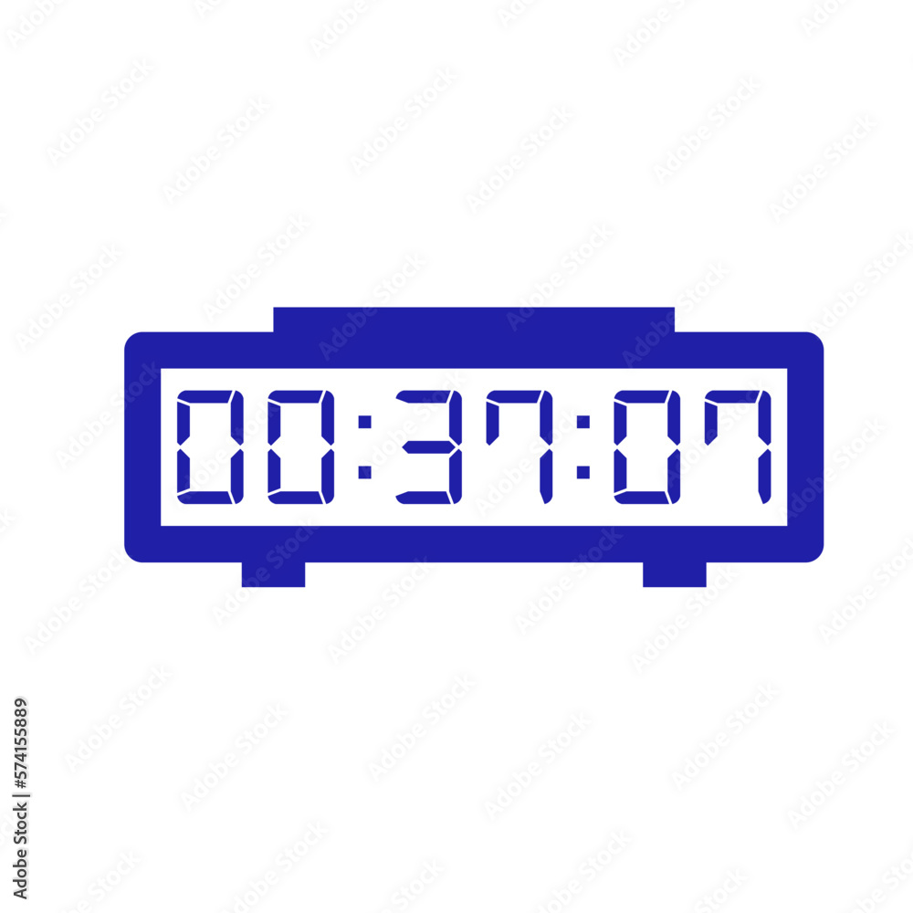 Digital clock icon vector design illustration. Digital clock icon vector design illustration.