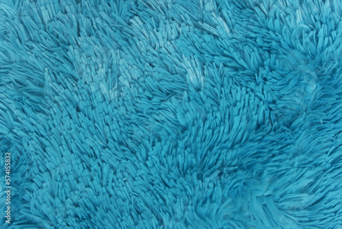 Synthetical fur of blue bathroom rug texture