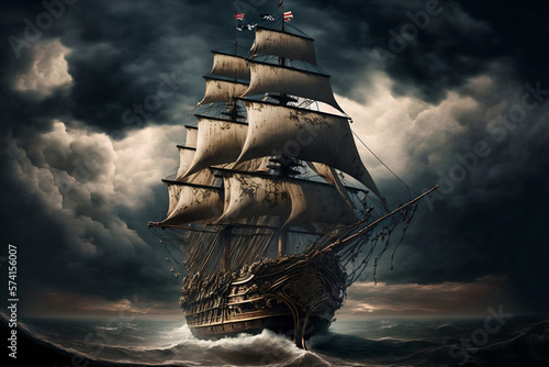 The Age of Exploration: A Look at European Colonial Ships Fototapet