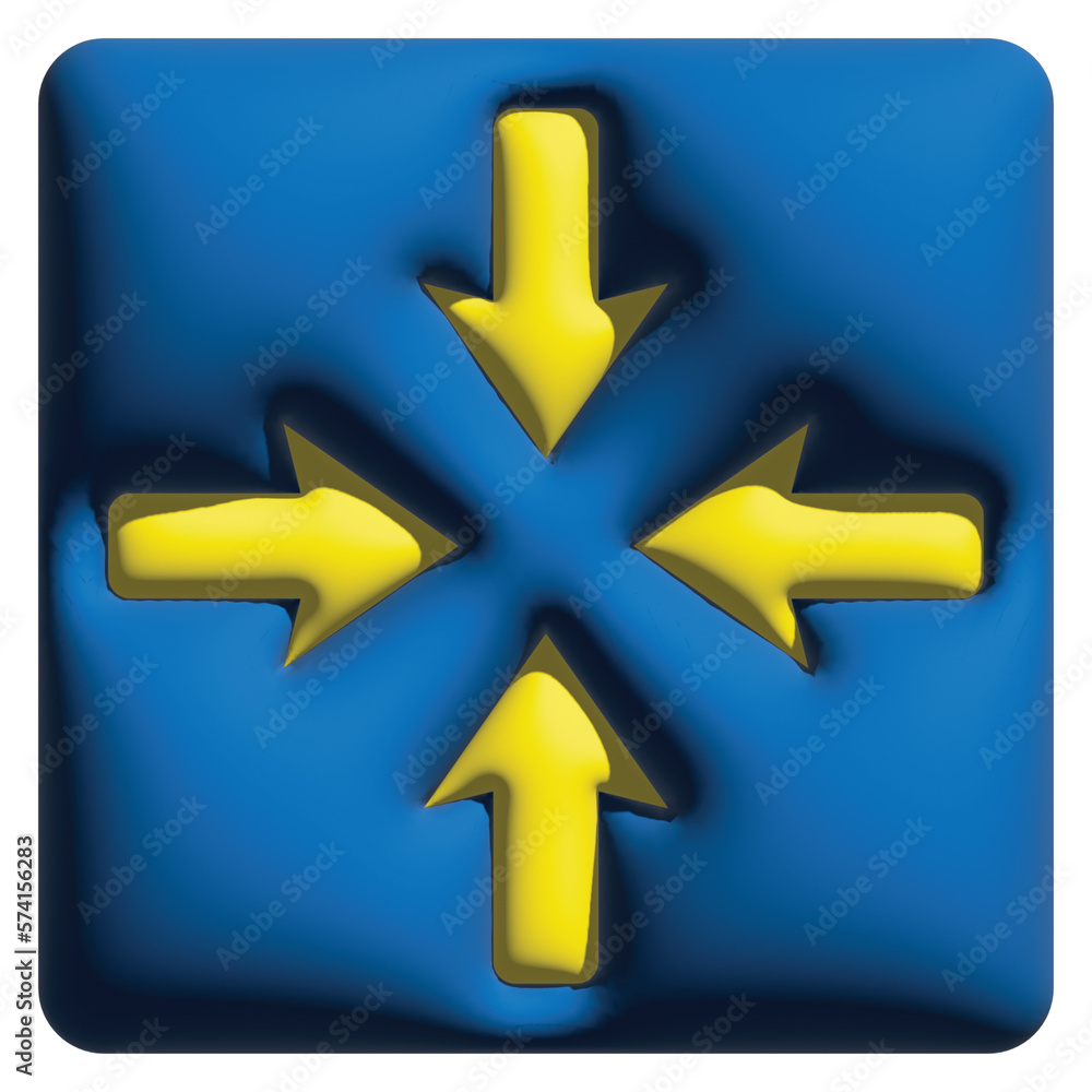 3D Illustration focus in arrow set 3D Illustration focus in arrow set