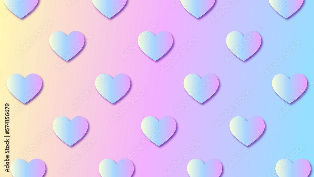Gradient heart pattern wallpaper♪