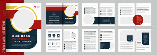 Minimalist business proposal or company profile corporate brochure layout design template