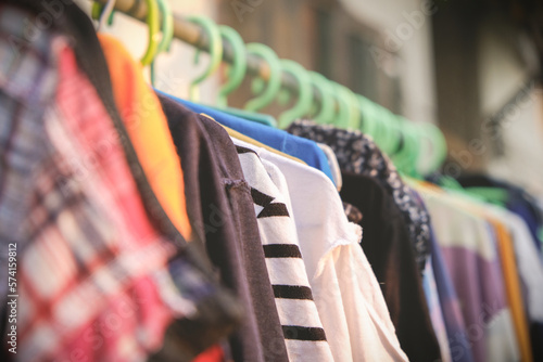 clothes on hangers