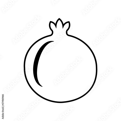pomegranate black silhouette