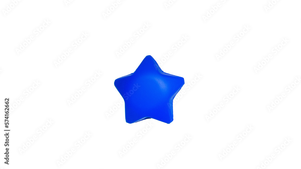 Isolated 3D blue star with transparent background Isolated 3D blue star with transparent background