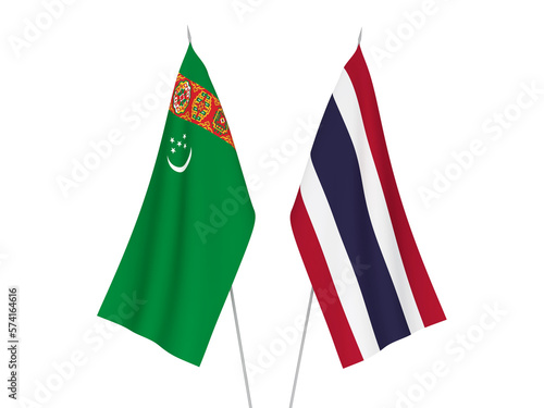 Thailand and Turkmenistan flags