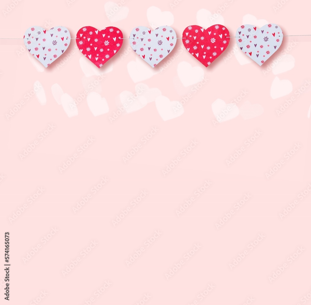 Set of colored hearts. Concept of Valentines day Set of colored hearts. Concept of Valentines day