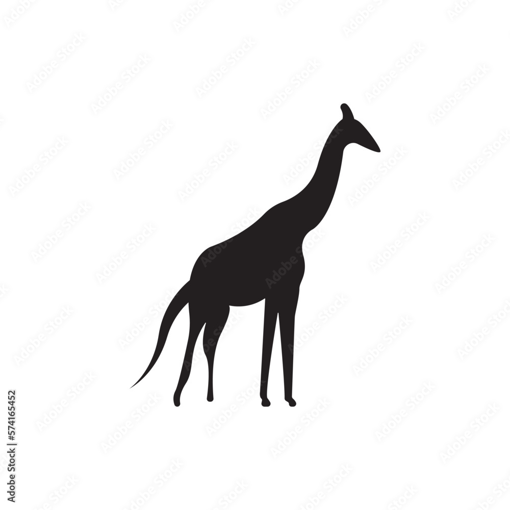 giraffe logo icon black illustration. giraffe logo icon black illustration.
