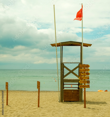 lifeguard tower on the beach