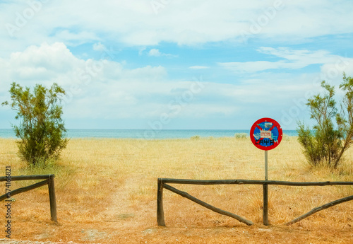 no swimming sign