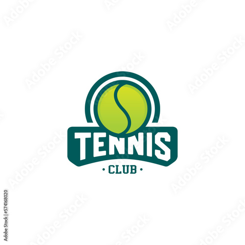 Tennis Club Logo Emblem. Tennis Ball Icon