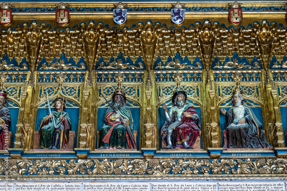 Fototapeta premium Interior of Alcazar Palace and fortress of the Spanish kings in the historical part of Segovia. Spain