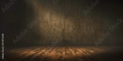 dark room with wood floor, ...