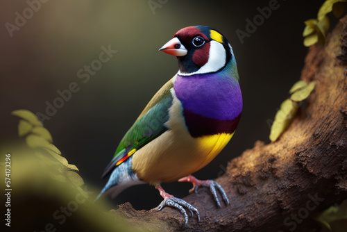 Gouldian Finch. The seven-colored finch or rainbow bird is a colorful bird. Native to northern Australia.