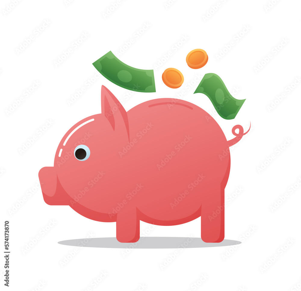 piggy bank in flat vector illustration
piggy bank in flat vector illustration