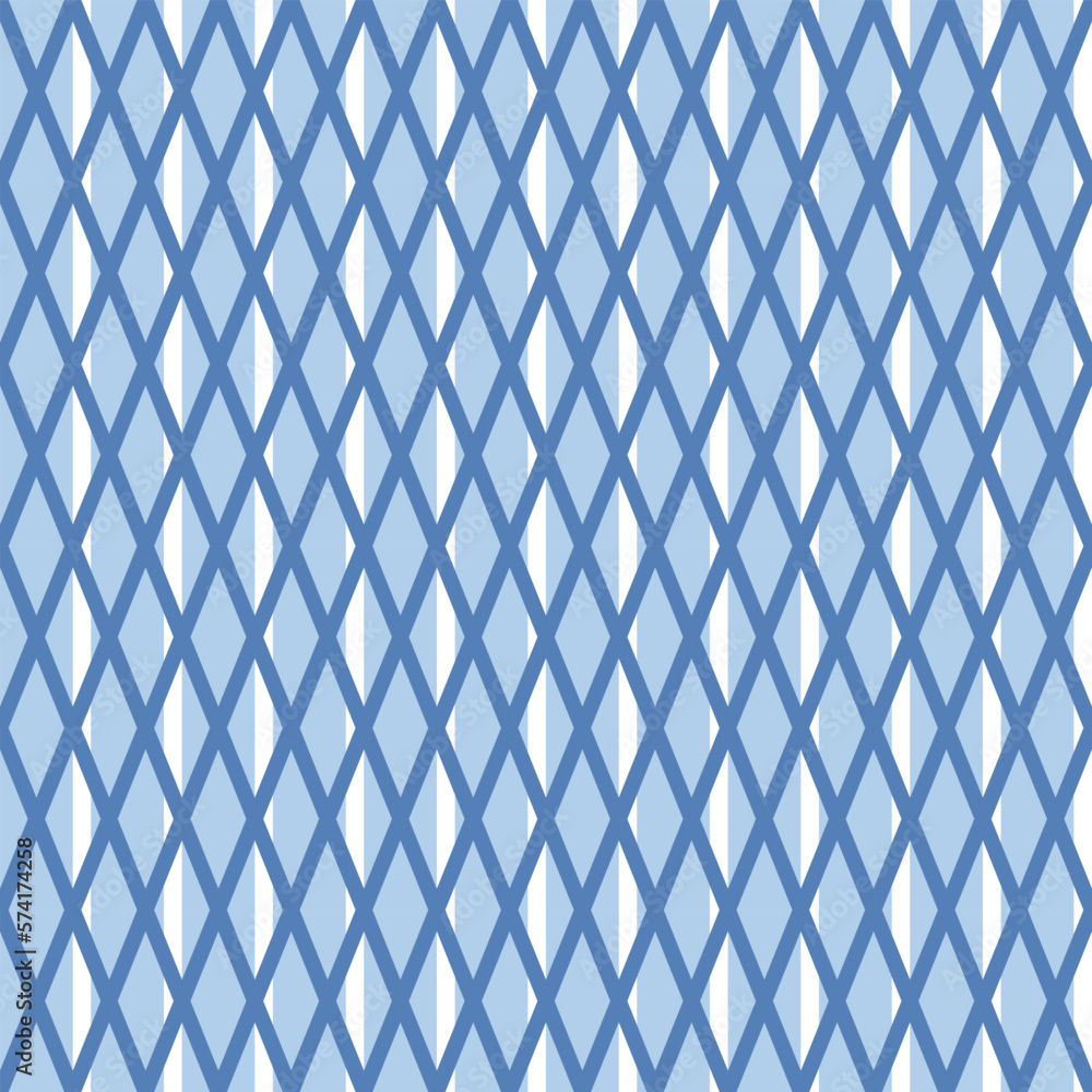 Naklejka premium Japanese Diamond Stripe Vector Seamless Pattern