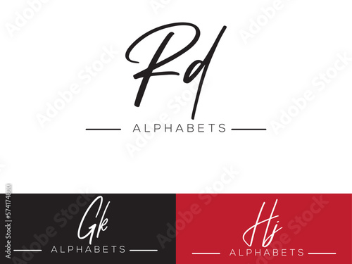Colorful RD logo, Signature  RD Fashion Logo Icon Vector Image Design for your business
