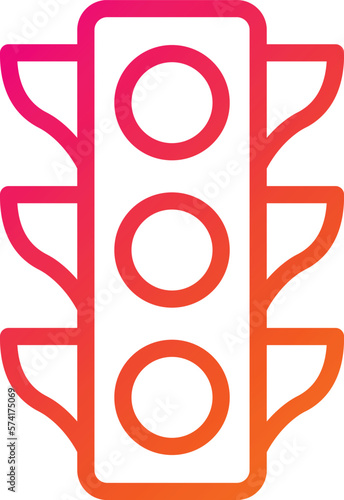 Traffic light Vector Icon Design Illustration