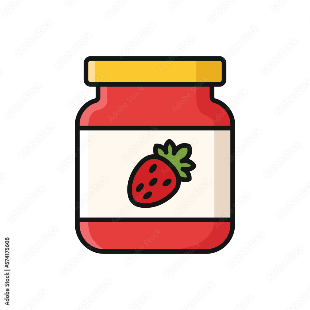 jam jar icon vector design template in white background
