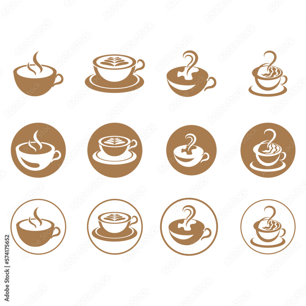 Coffee cup Logo Template vector icon illustration  design