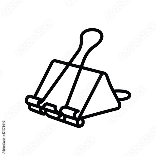 bulldog clip icon vector design template in white background