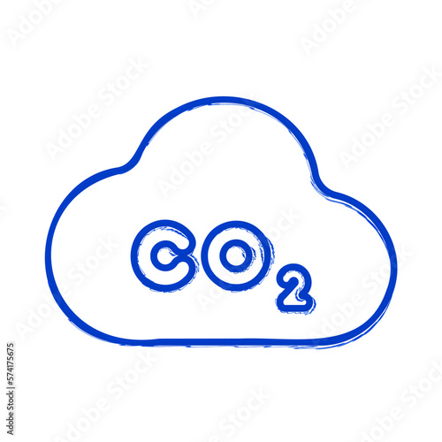 co2 brush on white background, vector illustration.