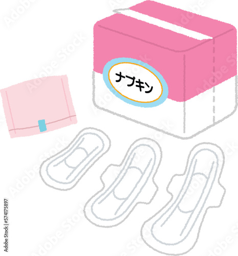 ナプキンのイラスト