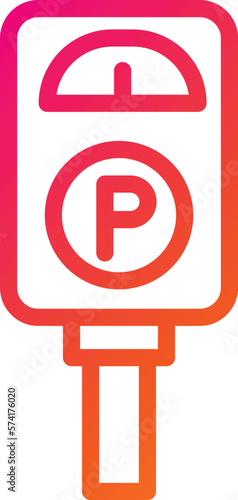 Parking meter Vector Icon Design Illustration