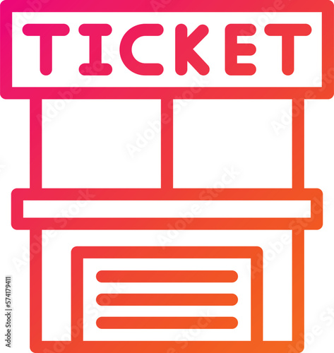 Ticket office Vector Icon Design Illustration