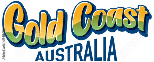 Gold Coast Australia text for banner and poster design
