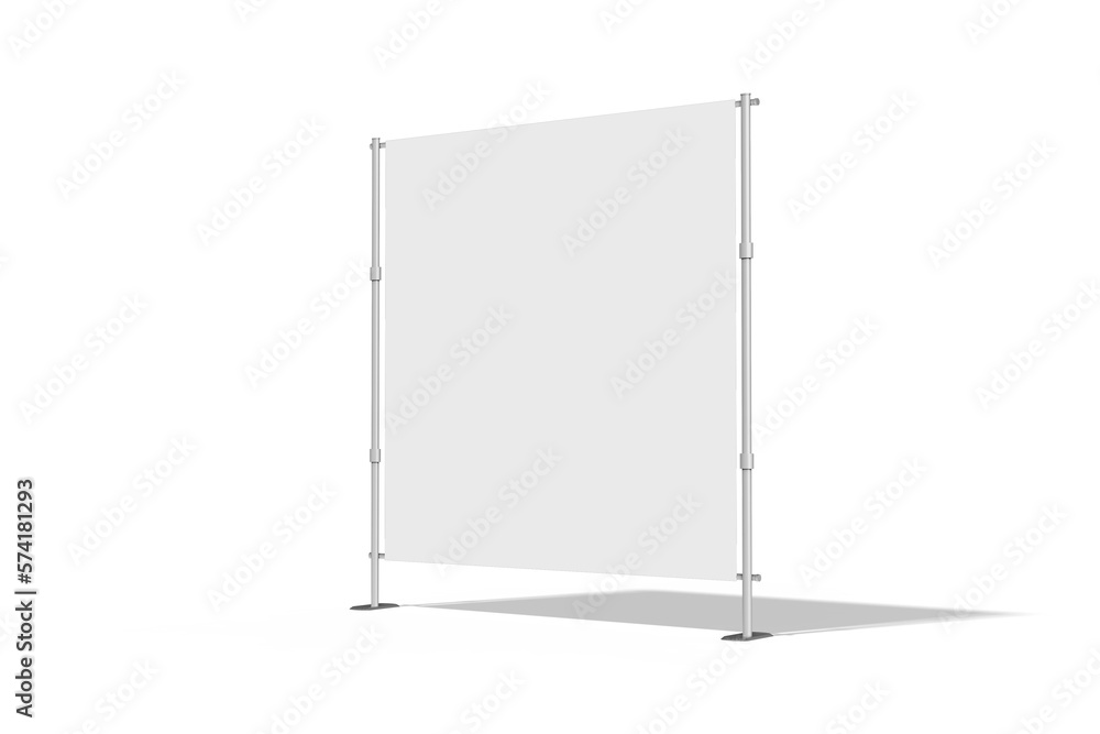 Low Angle View of Wide Banner Stand Low Angle View of Wide Banner Stand