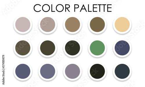Obraz na płótnie Large color palette. Color samples. Vector illustration w salonie