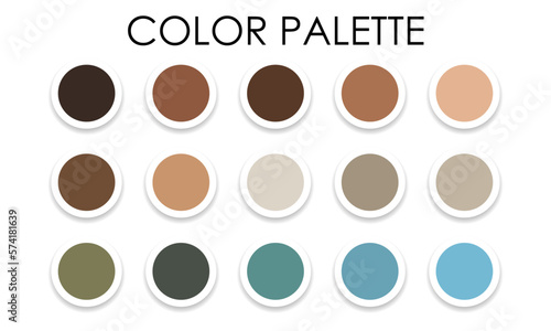 Large color palette. Color samples. Vector illustration