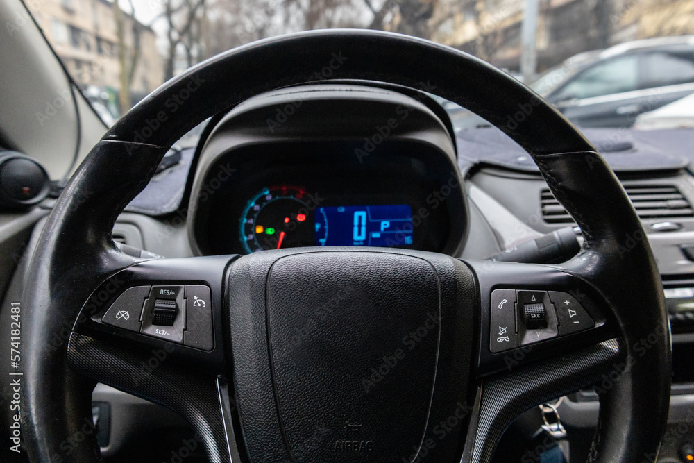 car speedometer view from the driver's side